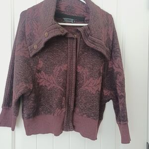 Gorgeous Black/wine, Peruvian Connection Sweater, Size Medium